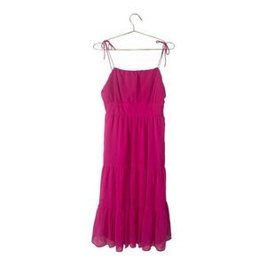 NSR Pink Shoulder Tie Dress